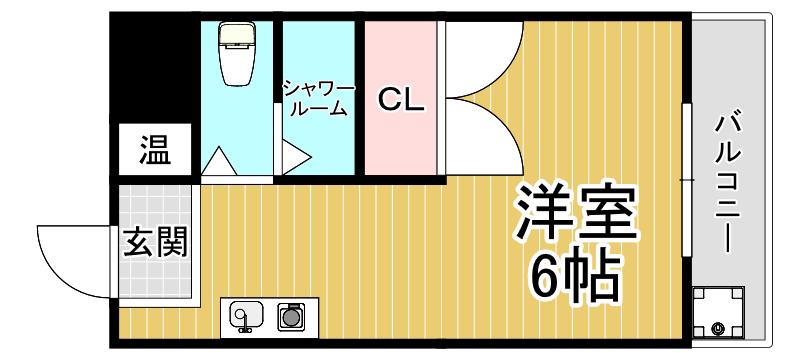 シンコーヴィラ(ワンルーム/1階)の間取り写真