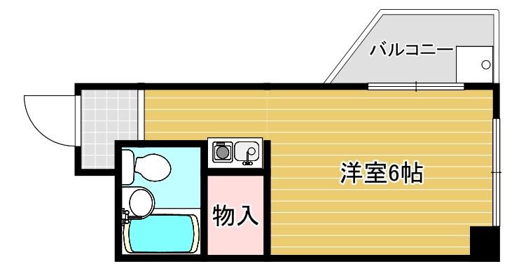 ラ・アスセナ深江(1K/2階)の間取り写真