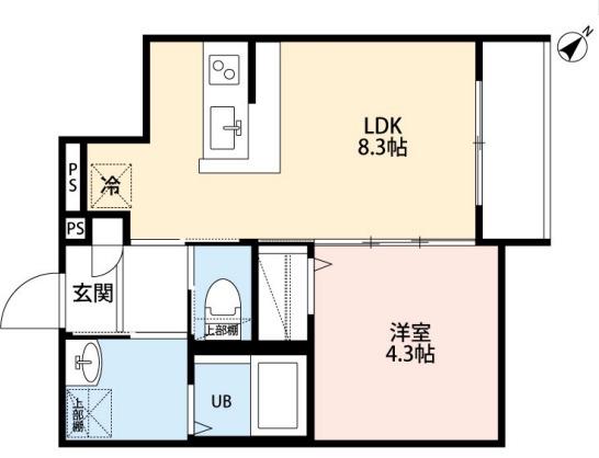 ROBOT HOME 八広III(1LDK/1階)の間取り写真