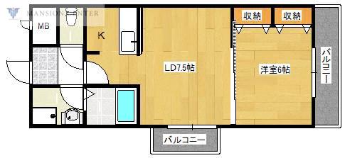 ハイムファンタスII(1LDK/3階)の間取り写真