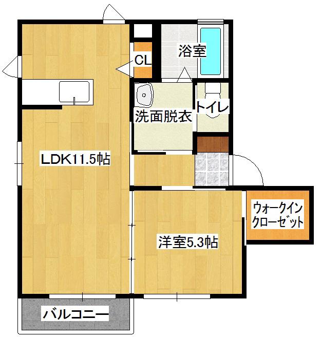 キャミスト(1LDK/2階)の間取り写真