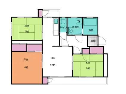 マリナージュ(3LDK/2階)の間取り写真