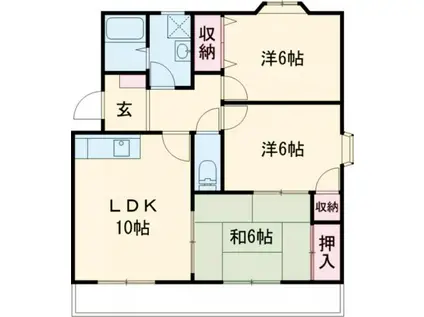 サクセス(3LDK/3階)の間取り写真