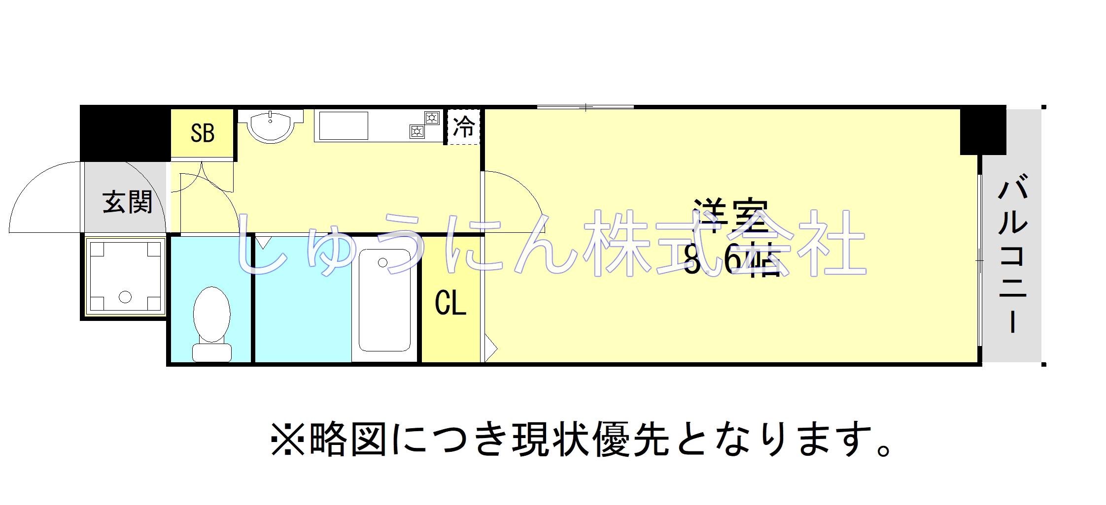 エンクレスト赤坂壱番館(1K/9階)の間取り写真