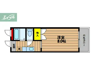 ドリームマンション(1K/1階)の間取り写真