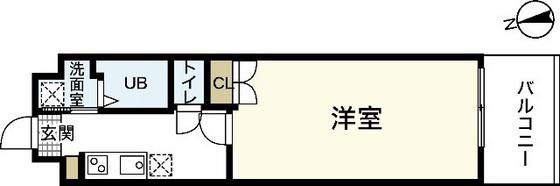 ウイング昭和町(1K/2階)の間取り写真
