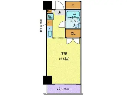ユーコート本厚木(ワンルーム/5階)の間取り写真