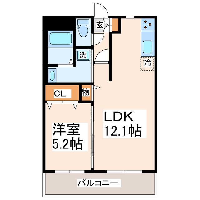 アルカディア(1LDK/2階)の間取り写真