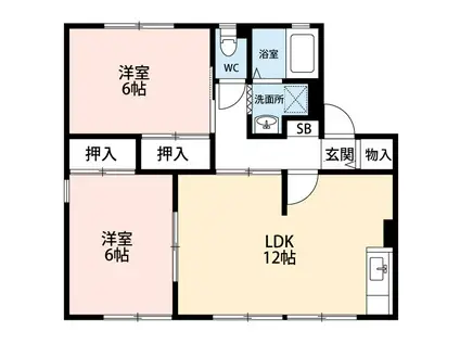 エイトファーム知立B(3DK/2階)の間取り写真