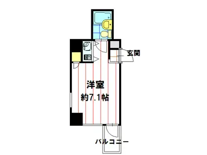 ユニティー石堂(ワンルーム/8階)の間取り写真