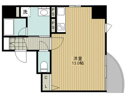 BUENA古町通6番町(ワンルーム/3階)の間取り写真