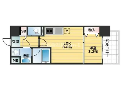 レオンコンフォート本町東III(1LDK/14階)の間取り写真