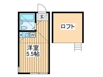 ユナイト花月園ポンテヴェッキオ(ワンルーム/2階)の間取り写真