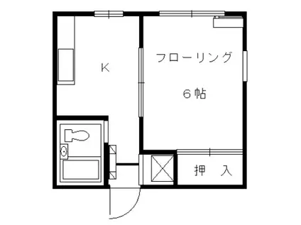 ホンマハイム(1K/1階)の間取り写真
