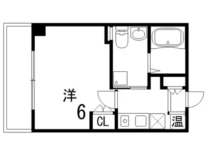 グレイスシャトー王子公園(1K/5階)の間取り写真