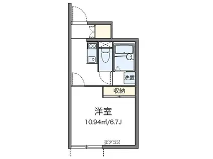 レオネクストクレイン(1K/1階)の間取り写真