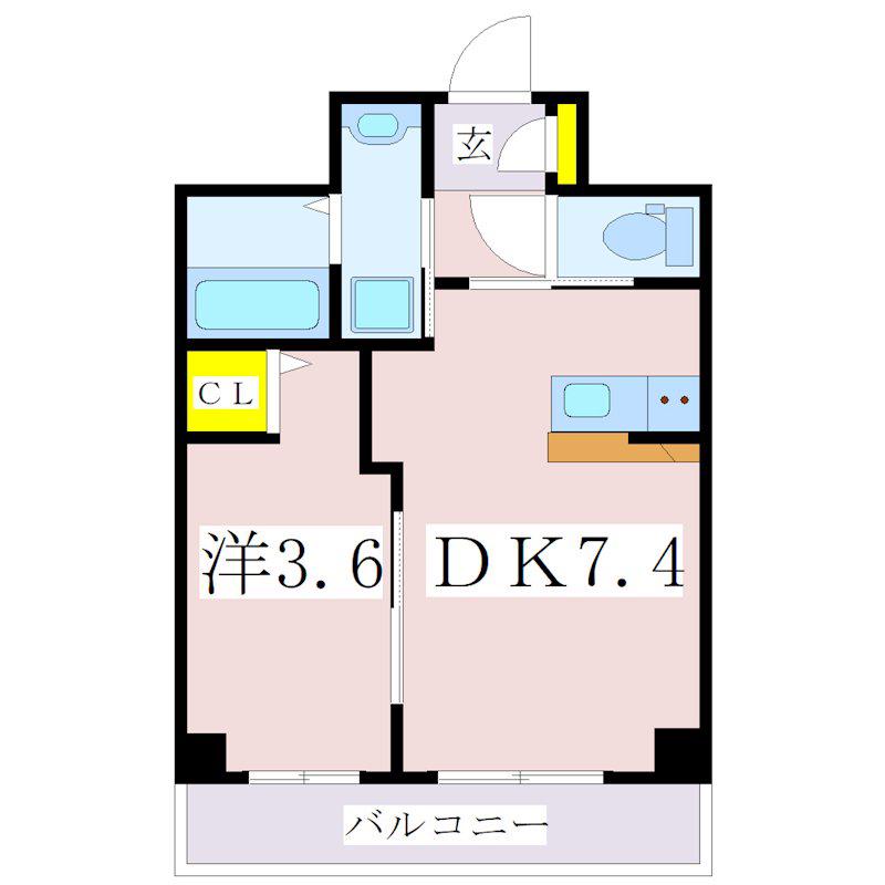 ピネータ天保山(1LDK/5階)の間取り写真