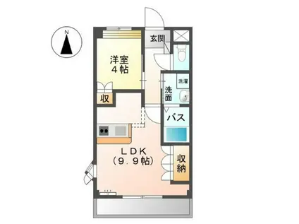オータムめぐみII(1LDK/2階)の間取り写真