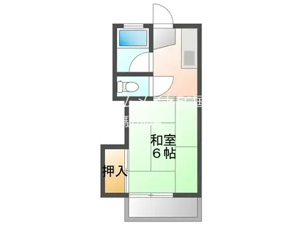 荒金アパート(1K/2階)の間取り写真