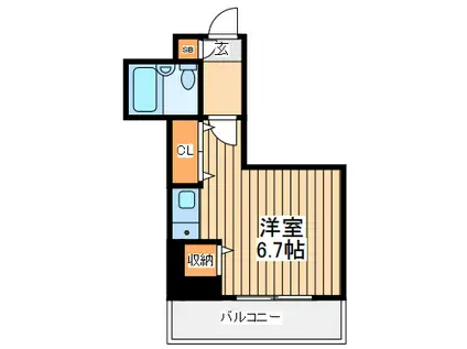 ソリスト綱島(ワンルーム/3階)の間取り写真