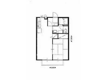 ビーラインNR A(1LDK/1階)の間取り写真