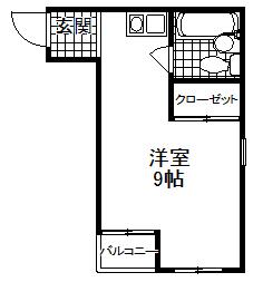 やまやすビル(ワンルーム/2階)の間取り写真