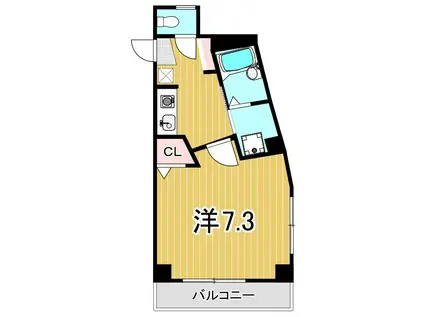 木佐ビル(1K/3階)の間取り写真