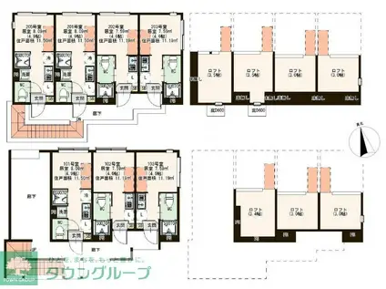 ハーモニーテラス平井Ⅶ(ワンルーム/1階)の間取り写真