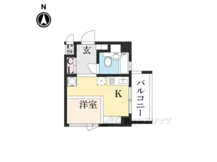 GRANDLATTICESAYAMACH(1K/4階)の間取り写真