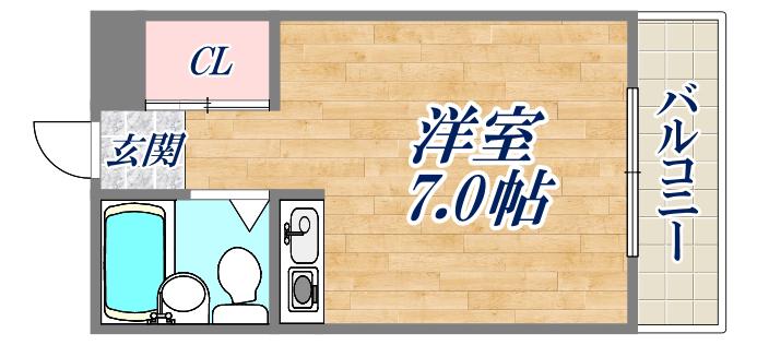 ダイドーメゾン門戸(ワンルーム/3階)の間取り写真