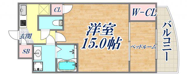 セレニテ甲子園1号棟(1DK/5階)の間取り写真