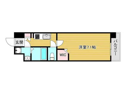 ミラージュパレス難波幸町(1K/6階)の間取り写真