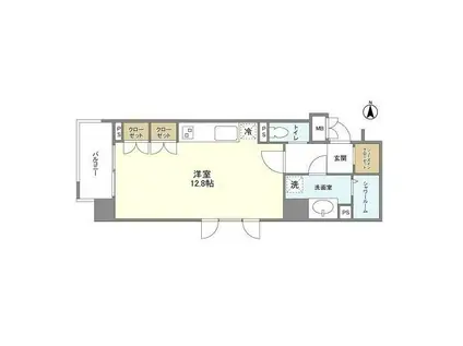 オルサス浅草(ワンルーム/6階)の間取り写真