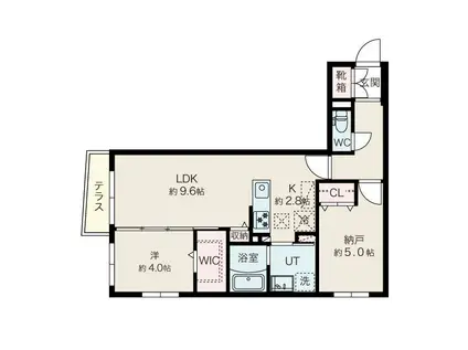 アルファスクエア平岸イースト(2LDK/2階)の間取り写真