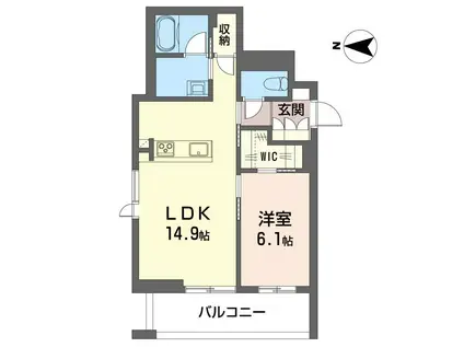 センターレジデンス グランデ(1LDK/3階)の間取り写真