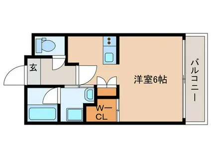 ウェルスクエア池田住吉(ワンルーム/3階)の間取り写真