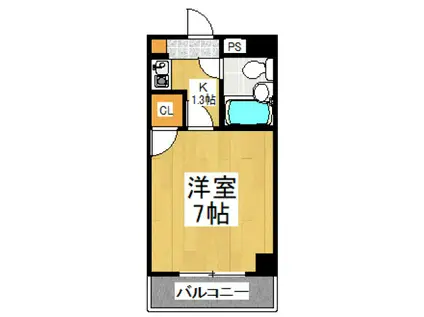 アセテック清瀬(1K/4階)の間取り写真