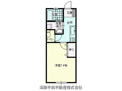 フォブールレリア(1K/1階)の間取り写真