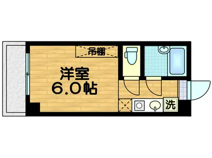 CHOEI63マシャンブルかもがわ(1K/4階)の間取り写真