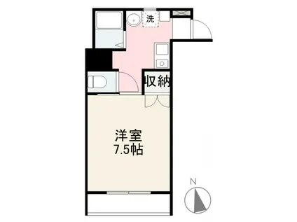 ホワイトヒルズ(1K/3階)の間取り写真