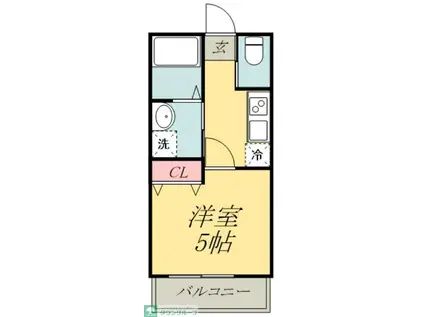 グレイス光風(1K/3階)の間取り写真