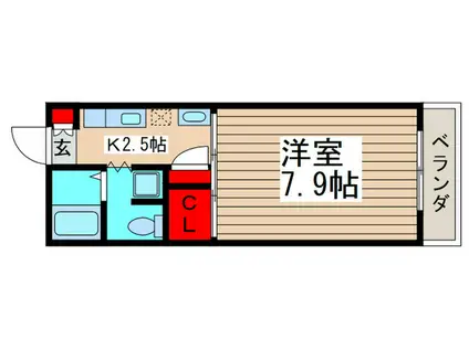 GRANZ A・T(1K/1階)の間取り写真