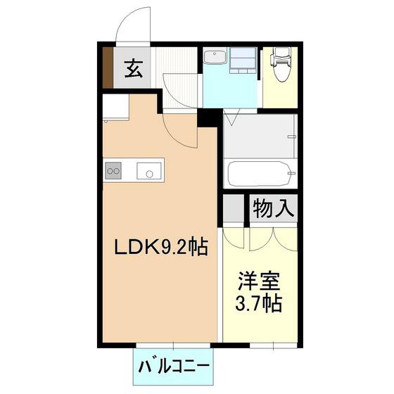 リッチハウス(ワンルーム/2階)の間取り写真