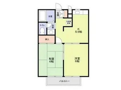 エステートピアサンピース(2K/1階)の間取り写真