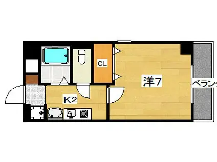 ル セリジェ(1K/2階)の間取り写真