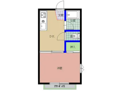 オオタニハイツ(1DK/1階)の間取り写真