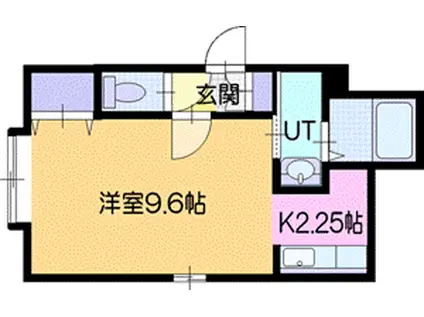 ルナエンブレーマ(1K/2階)の間取り写真