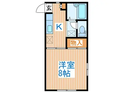 エミールハイツ(1K/1階)の間取り写真