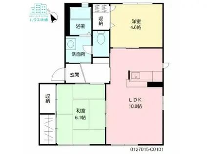 バリュージュRYO C棟(2LDK/2階)の間取り写真