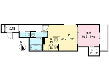 YOUR MAISON 立花(1LDK/3階)の間取り写真